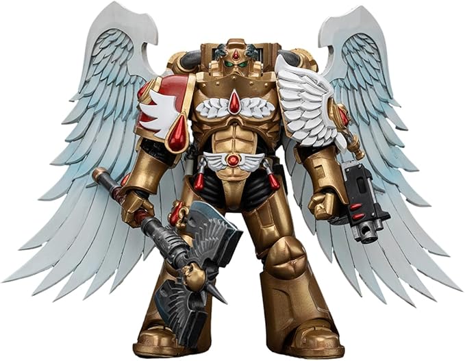 JOYTOY Warhammer 40K 1/18 Action Figures, Blood Angels Sanguinary Guard with Encarmine Axe Perfect for Collectors & Decor, Ideal Gift for Birthdays, Christmas, Character Figure - JT6250