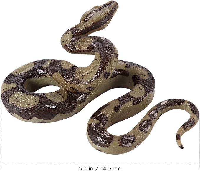 STOBOK Realistic Snake Toy Rubber Snake Figure for Halloween Prank Props