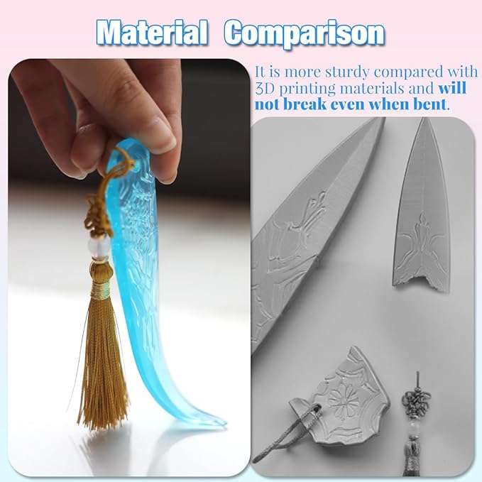5 Inches Soft Plastic Translucent Dagger Props Safe and Cut-Proof for Cosplay and Halloween Party