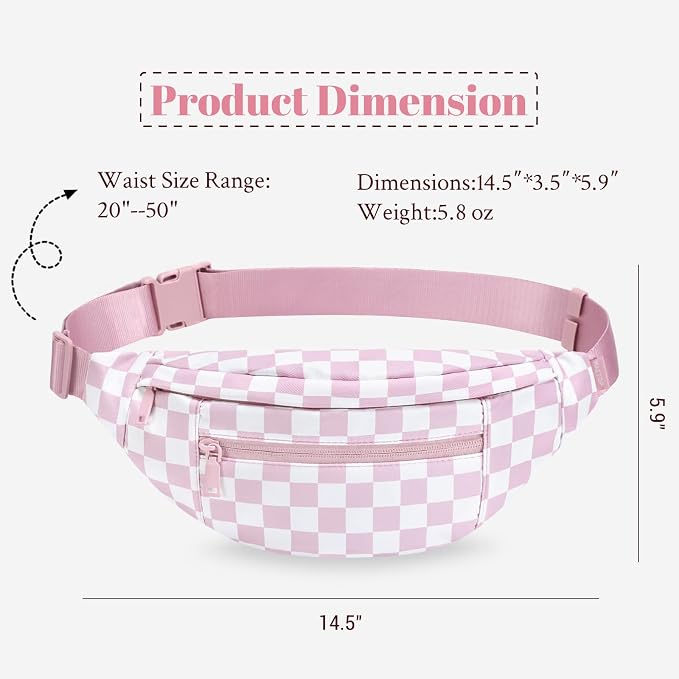 MAXTOP Large Crossbody Fanny Pack with 4-Zipper Pockets,Gifts for Enjoy Sports Festival Workout Traveling Running Casual Hands-Free Wallets Waist Pack Phone Bag Carrying All Phones