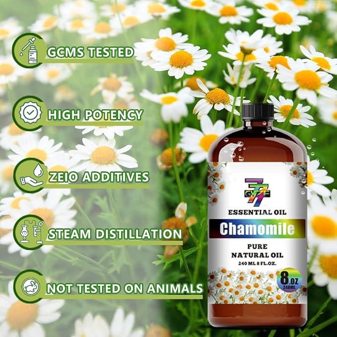 Chamomile Essential Oil,for Aroma,Diffuser,DIY-8 fl oz (240 ml) | Chamomile oil for relaxation, bath, yoga, candles, soap, humidifier, home, gift