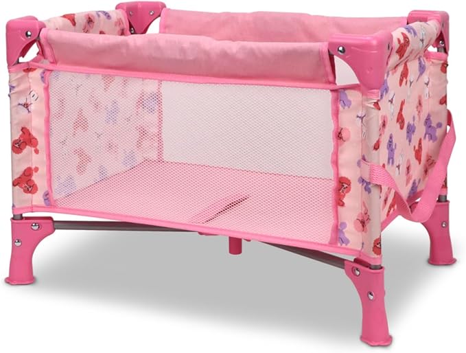 ANIVIA Doll Bed Furniture 2 Function Toy Doll Swings Together for 18 inches Baby Dolls, Baby Doll Crib with Bottom