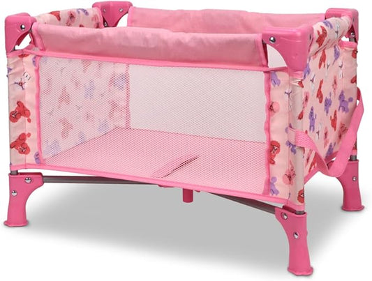 ANIVIA Doll Bed Furniture 2 Function Toy Doll Swings Together for 18 inches Baby Dolls, Baby Doll Crib with Bottom