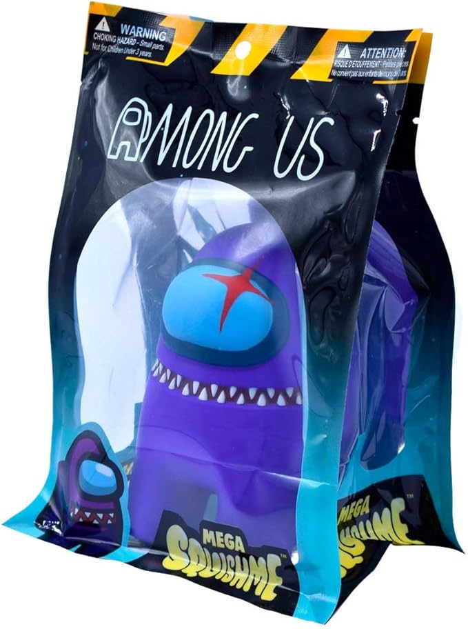 Among Us Mega SquishMe – 7″ Purple Imposter Squishy Toy – Official Slow-Rise Stress Relief for Kids & Gamers