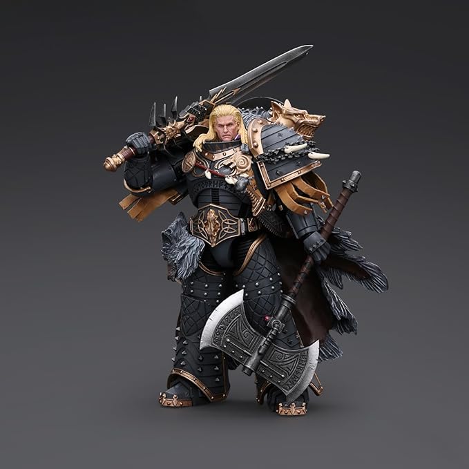JOYTOY1/18 Warhammer The Horus Heresy Action Figure Space Wolves Leman Russ Primarch of The VIth Legion Collection Model Birthday Gift 7.09 inch 15+