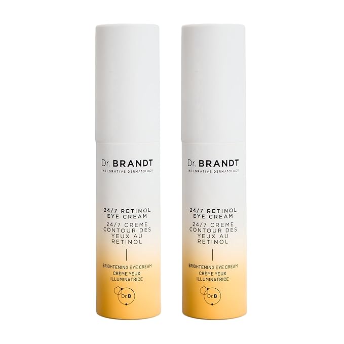 Dr. Brandt Bright This Way 24/7 Retinol Eye Cream - 0.5 oz, Pack of 2 - Smooths the Look of Fine Lines & Wrinkles, Illuminates & Moisturizes the Eye Area