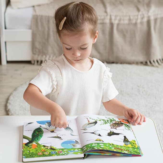 Russian Interactive Talking Books for Kids,USB-C Rechargeable Sound Book with 600+ Sounds,171 Animal, Autism Sensory Toys,Russian Educational Toy Gift for Boys Girls Kids Age 3 4 5 6 7 8