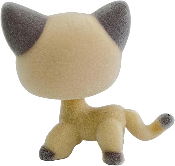 Custom Flocked Pet Shop Toy Fuzzy Animal Figure Short Hair Cat Kitty Kitten Deer OOAK (#3573)