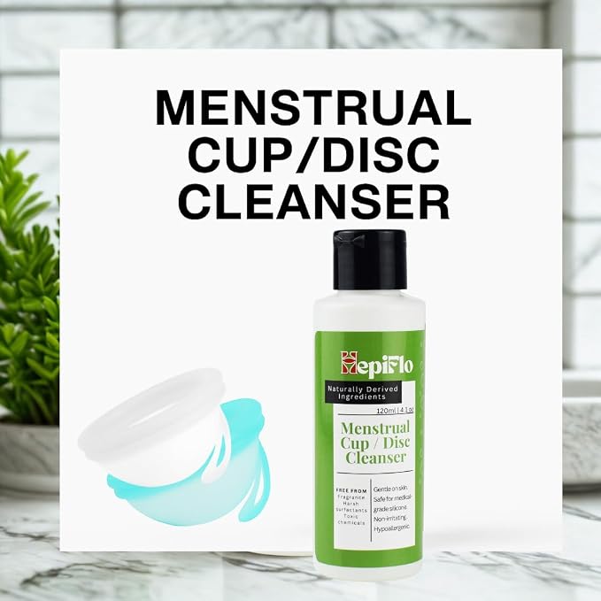 Menstrual Cup and Disc Cleanser Gel 120ml – Gentle pH-Balanced Wash for Reusable Period Products | Natural, Hypoallergenic, Fragrance-Free | Safe for Medical-Grade Silicone