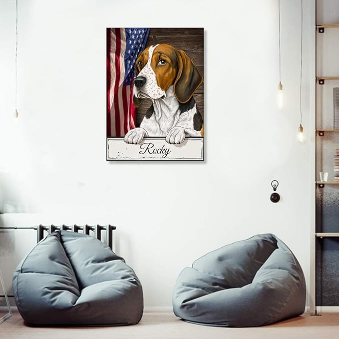 Custom Wooden Jigsaw Puzzles with Your Dog's Name on Southern Hound Art Print - 300 500 1000PCS Puzzles Game and Home Wall Decor