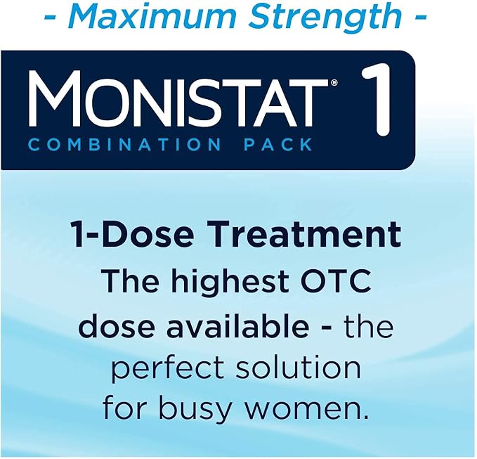Monistat 1-Day | Day or Night Combination | Yeast Infection Treatment, Prefilled, 1 Pack