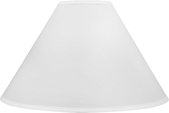 Aspen Creative 32206A Hardback Empire Spider Lamp Shade in White, 6" Top x 19" Bottom x 12" Slant Height