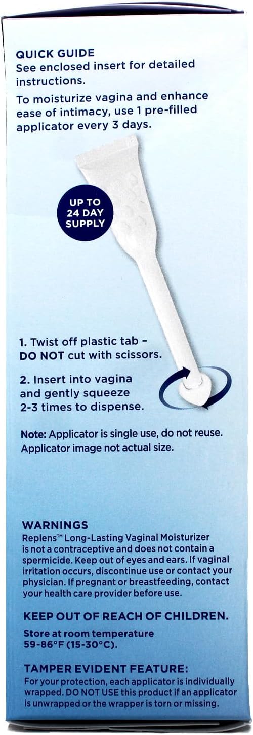 Replens Long-Lasting Vaginal Restores Vaginal Moisture Moisturizer (Pack of 2)