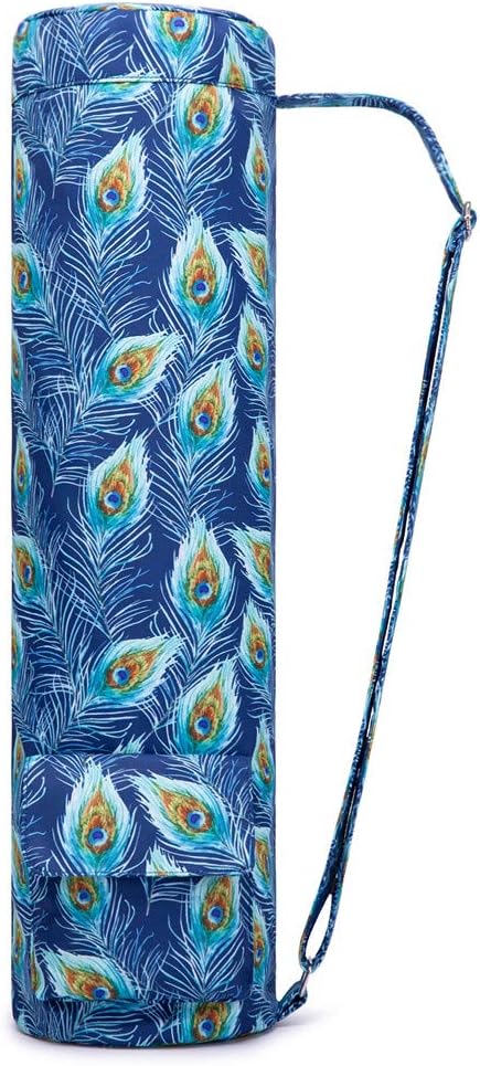 Yoga Mat Bag,Full-zip Exercise Yoga Mat Canvas Carry Bag for Women and Men - Double Storage Pocket,Easy Access Zipper, Adjustable Shoulder Strap and Handle,Fits Most Mat