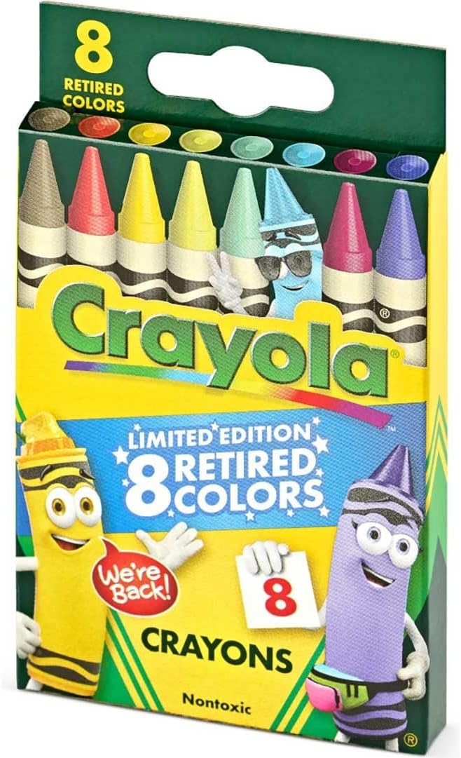Crayola Crayons Limited Edition with 8 Retired Colors, 1 Box