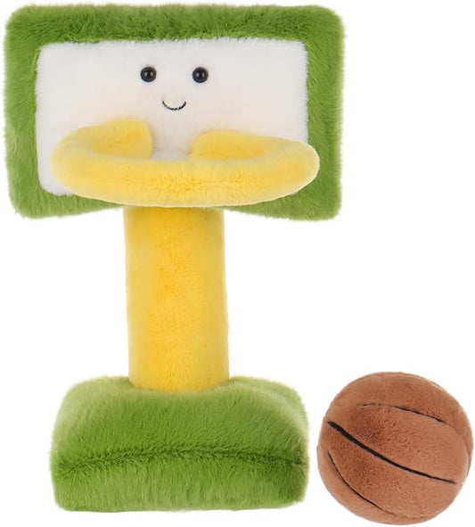 Apricot Lamb Happy Basketball Stuffed Animals for Kids, Soft Cute Plush Toys for Baby Girl and Boy, Fluffy Happy Basketball 10.3 Inches