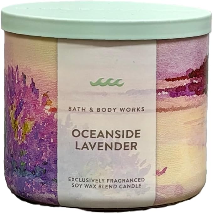 Bath & Body Works 3 Wick Candle - Summer Favorites (Oceanside Lavender)