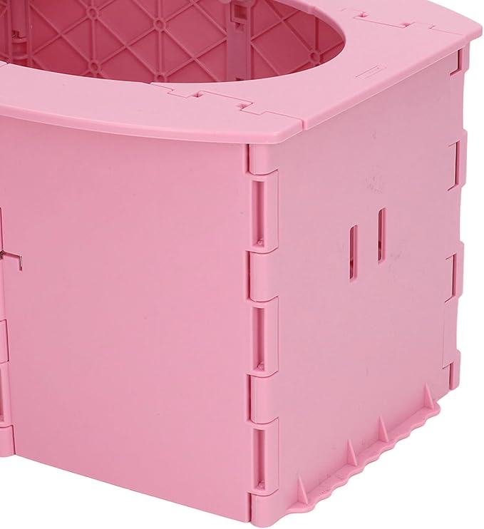 KIMISS Foldable Portable Toddler Potty - Travel & Camping Baby Toilet for Easy on Long Drives (Pink)