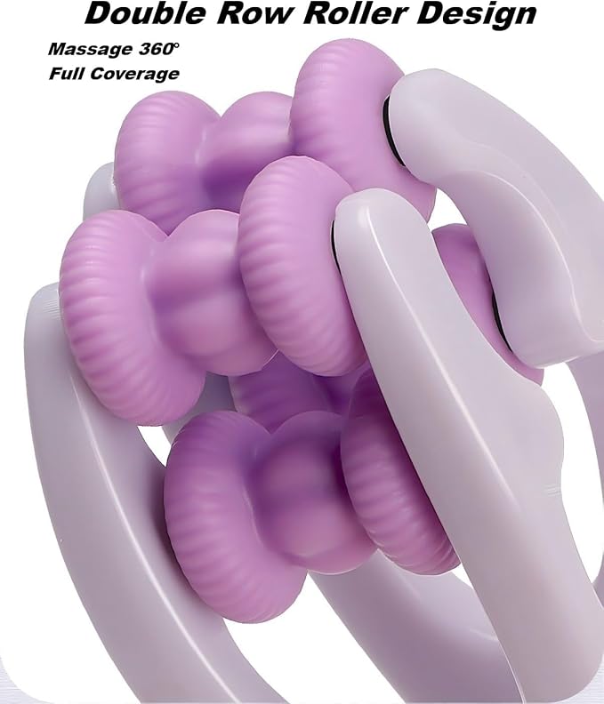 2pcs Finger Massager for Arthritis Finger Arthritis Pain Relief Manual Massage Tools Hand Massage Roller Thumb Massager for Woman Mothers Day Gift Palm Foot Acupressure Tool (Purple)