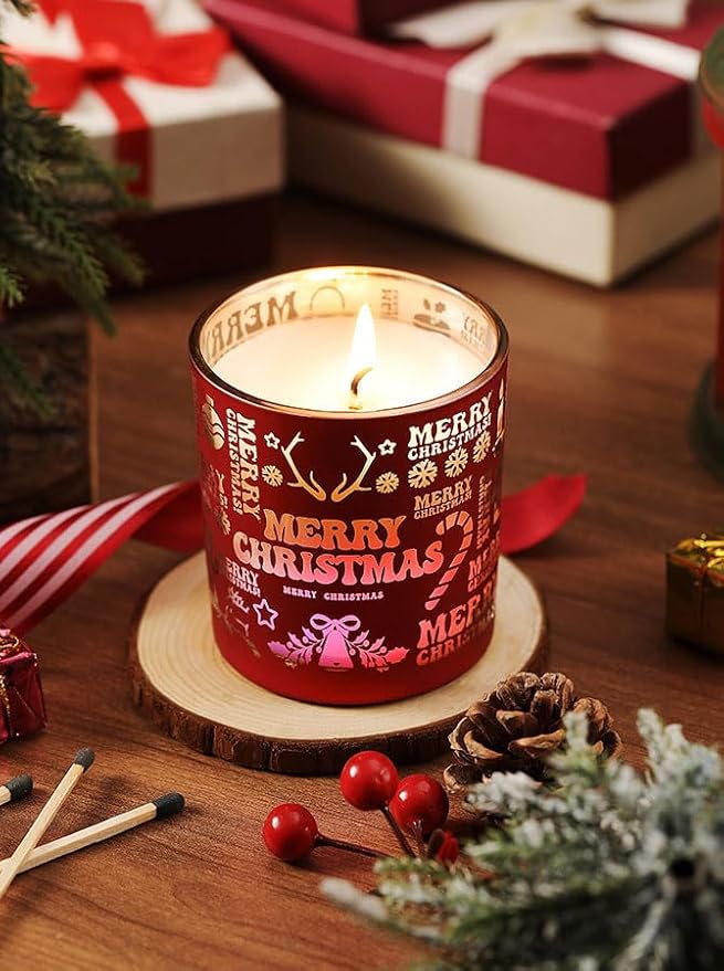 Pandachilla Handmade Cute Dessert Series Cream Flavor Soy Wax Candle Soft Smell 7.58ounces Burn time 40h (Vanilla Cheese Nuts)