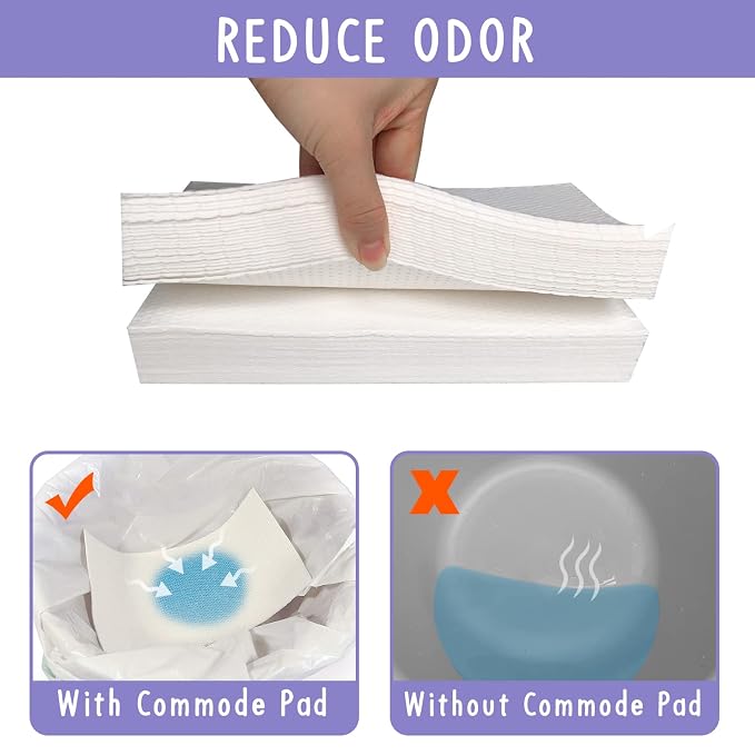Disposable Potty Absorbent Pads for Kids Travel,Toilet Refill Pouch for Toddler Toilets Portable Fast-Acting Absorbent Fit All Baby Travel Potty Bags - 100 Pads