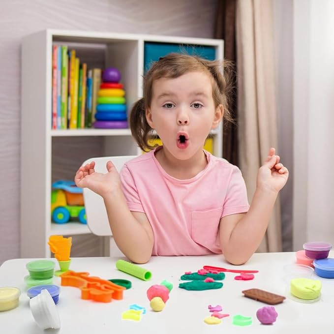 28pcs Butter Slime for Kids, Playdough Modeling Clay for Valentines Day School Classroom Exchange Gift Party Favor Prizes