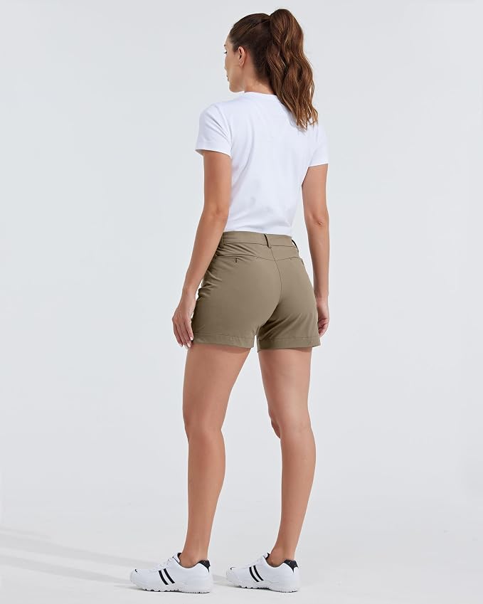 Willit Women's 4.5" Golf Shorts Quick Dry Outdoor Causal Shorts with Pockets Water Resistant