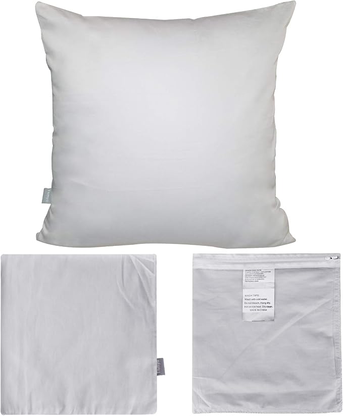 Thmyo 4-Pack 100% Cotton Comfortable Solid Decorative Throw Pillow Case Square Cushion Cover Pillowcase Sublimation Blank Pillow Covers DIY Throw Pillowcase(16x16 inch/ 40x40cm,Light Silver Grey)