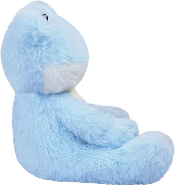 Light Blue Frog Plush Stuffed Animal, Cute Furry Frog Toy, Soft Cuddly Plushie Hugger Toy for Boys Girls, Gifts for Kids or Girlfriend, 8.5 Inches