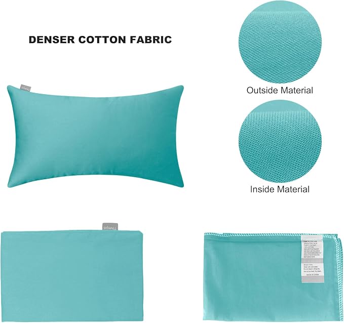 4-Pack 100% Cotton Lumbar Comfortable Solid Decorative Throw Pillow Case,Thmyo Rectangle Cushion Cover Pillowcase Sublimation Blank Pillow Covers DIY Throw Pillowcase(12x20inch/30x50cm, Green)