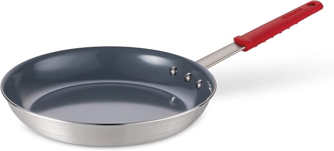 Tramontina Professional 12-Inch Ceramic Non Stick Large Frying Pan, Heavy-Gauge Aluminum Skillet with Ceramic Nonstick Coating, Dishwasher and Oven Safe, Gray