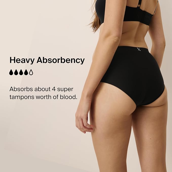KNIX Women Leakproof Period Underwear Boyshort – Heavy Flow Protection, Absorbs 4–7 Super Tampons