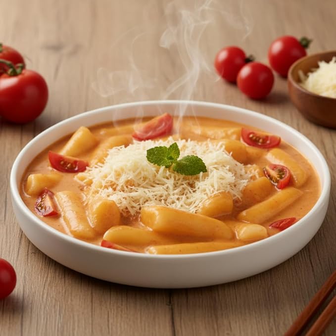 Yopokki Instant Tteokbokki Rice Cakes Korean, Rose Topokki Cup - Great with Cheese and Ramen Toppings, Korean Snacks for College Dorm, Korean Street Food Quick & Easy to Prepare, Pack of 2