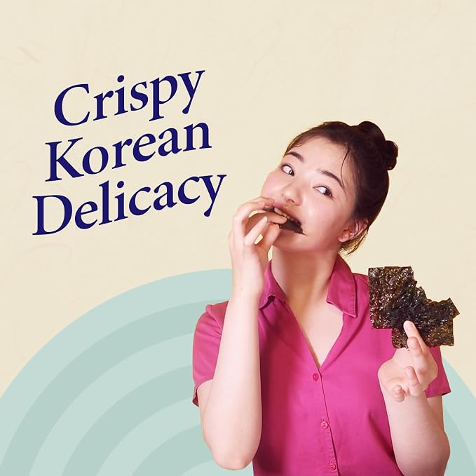 Wang Korean Seaweed Snack, Olive Oil with Green Tea and K-BBQ
