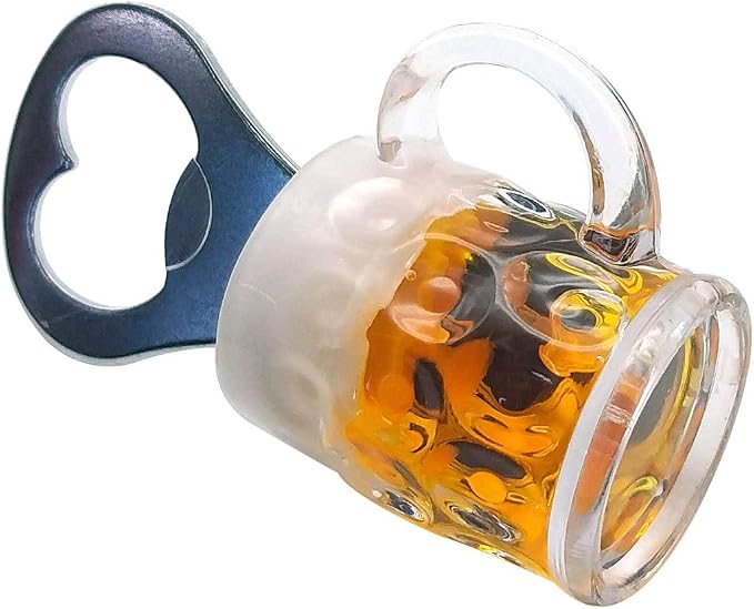 Creative Acrylic Beer Bottle Opener Beer Mug Shape Bottle Opener Kitchen Accessories Fridge Magnets (C)