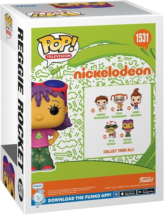 POP TV: Nick Rewind - Rocket Power, Reggie Rocket Funko Vinyl Figure (Bundled with Compatible Box Protector Case), Multicolored, 3.75 inches