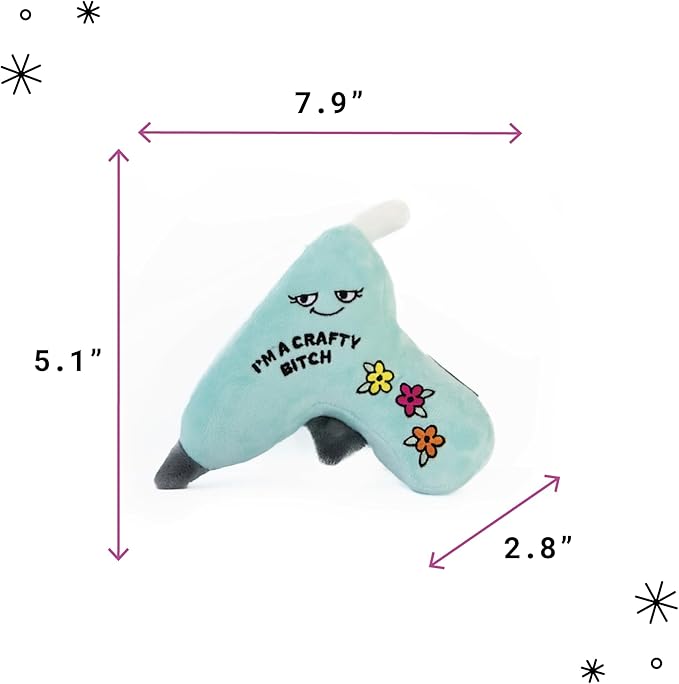 Glue Gun Plushie - I'm A Crafty Person Sassy Glue Gun Plush, for Crafters, Funny Plush Toy for Gifting