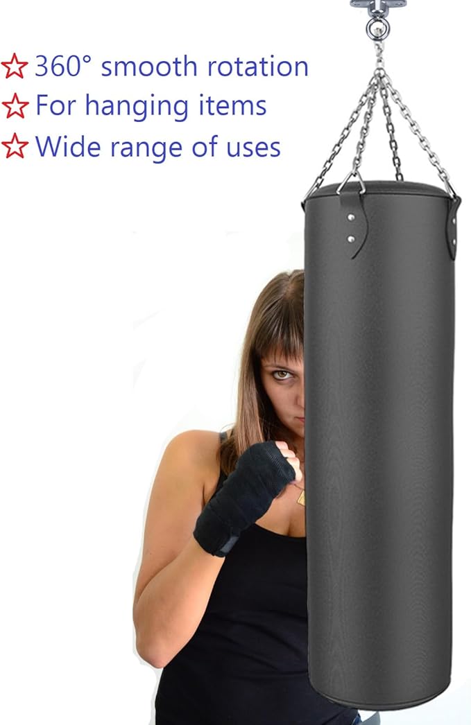 Bearing Swing Hanger Antirust Heavy Duty 360°Rotation 1500LB Capacity Playground Yoga Hammock Chair, Rope sandbag Porch Swing
