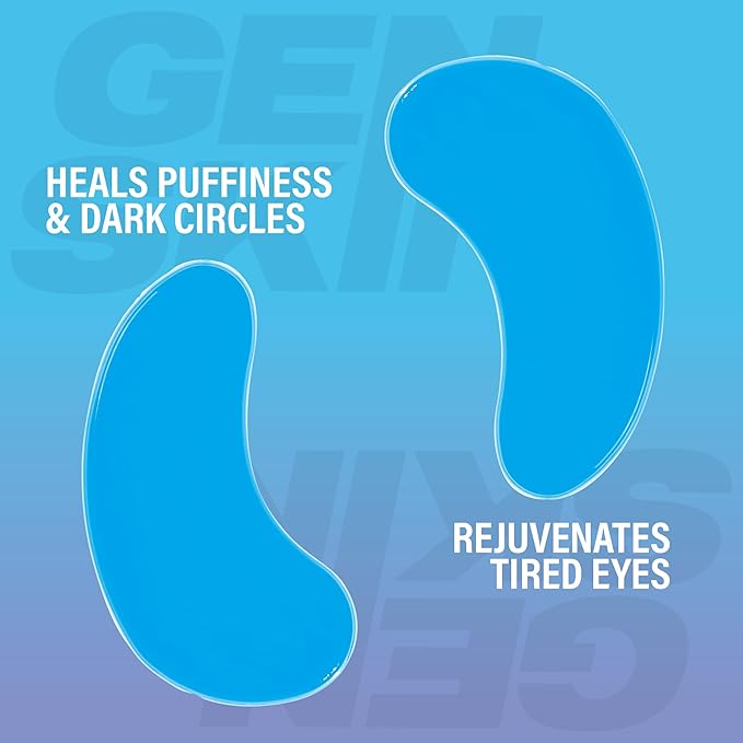 Generation Skin Eye Patches for Dark Circles and Puffiness, Under Eye Mask with Hyaluronic Acid and Marine Algae, Vegan and Cruelty-Free Under Eye Patches, Marine Algae Eye Masks, 5-Pack