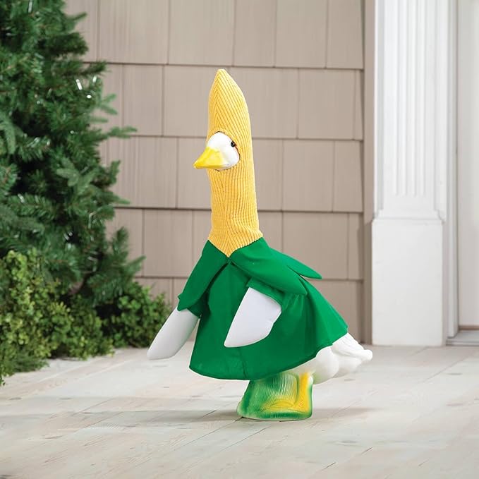Fox Valley Traders Gaggleville Corn on the Cob Goose Outfit, Fits Large 23" H Statue