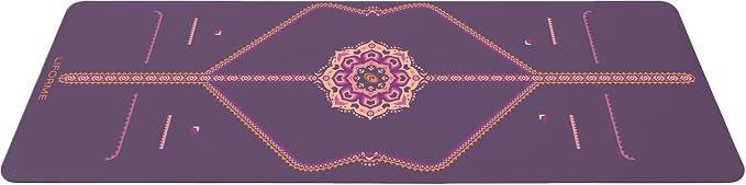 Liforme Printed Yoga Mat Collection - Free Yoga Bag Included - Patented Alignment System, Warrior-like Grip, Non-Slip, Eco-friendly, Sweat-resistant, Long, Wide and Thick for Comfort