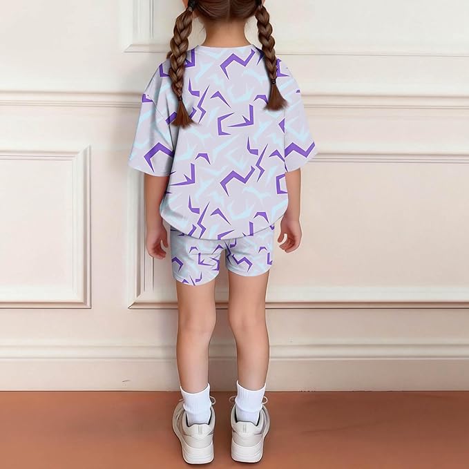 K-POP DEM0N Hunters Outfits for Girls, 2 Piece T-Shirts and Apparel Sets Birthday Gift