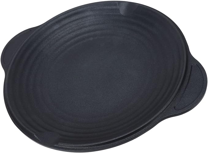 Korean BBQ Grill Pan, Round Non Stick Grilling Pan for Indoor Outdoor Barbeque, 11.4in