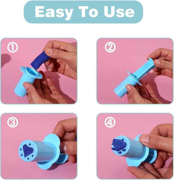 Unleash Creativity with 10 Pcs Play Dough Tools Sets Dough Whit 5 Bright Color Dough.Ideal as a Gift for Kids Aged 3-4-8 Years