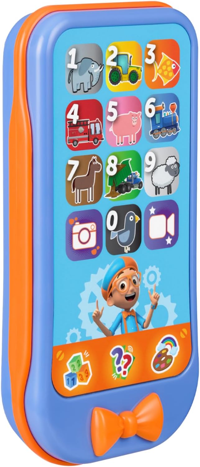 Blippi Toy Phone for Toddler with Built-in Preschool Learning Games, Educational Toys for Toddlers (Blippi)