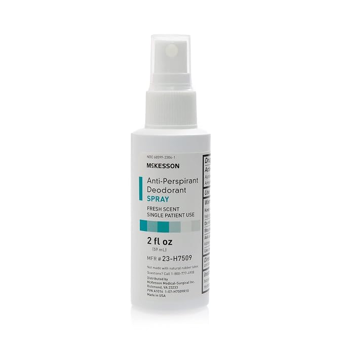 McKesson Antiperspirant Deodorant Spray [Pack of 1] Mini Travel Size, Alcohol-Free, Fresh Scent, 2 fl oz