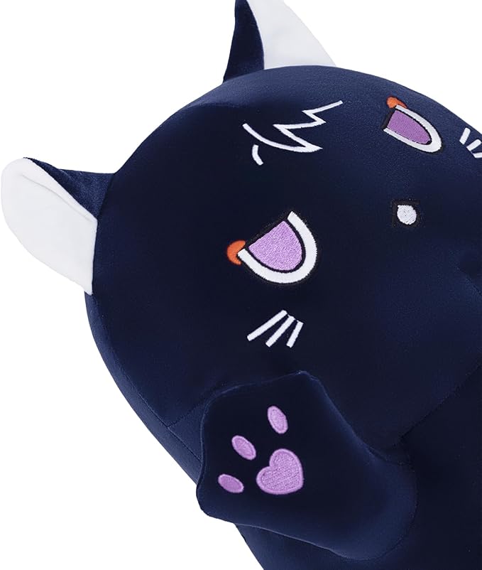 Long Cat Body Pillow for Kids, Cute Cat Stuffed Animals Gifts for Girls, Long Cat Plush Toy for Birthday, Soft Cat Plushies Pillow (DevilCAT with Claws, 35.4in/90cm)