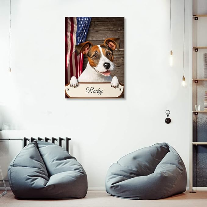 Custom Wooden Jigsaw Puzzles with Your Dog's Name on Jack Russell Terrier Art Print - 300 500 1000PCS Puzzles Game and Home Wall Decor
