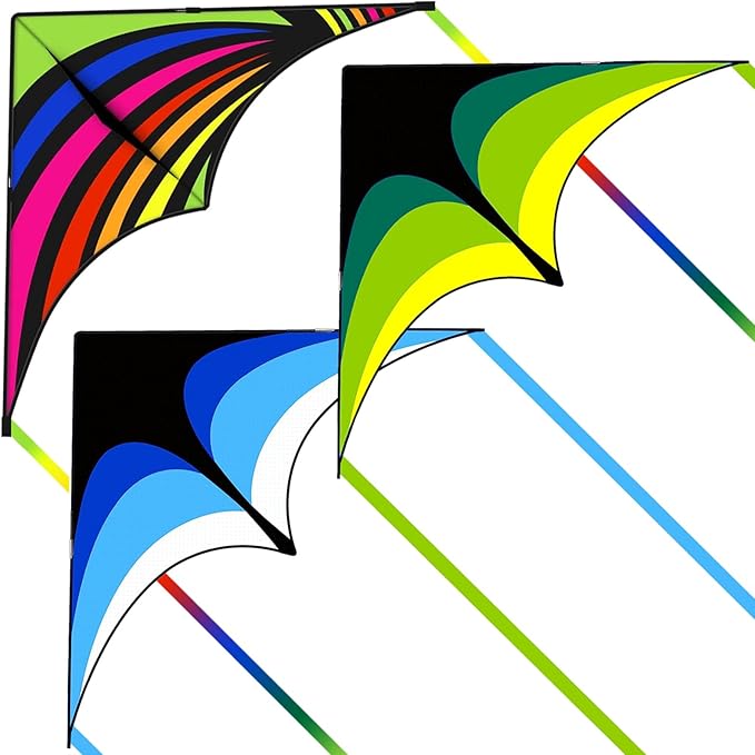 Kites for Kids and Adults, Easy to Fly for Beach, Single Line Kite Set for Beginners