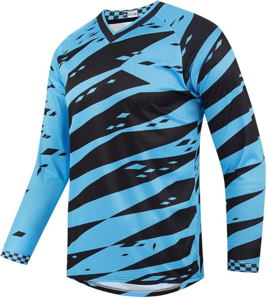 Youth Dirt Bike Jersey, Kids Mountain Bicycle Shirt Long Sleeve Powersports Children Downhill Jerseys for Big Kids